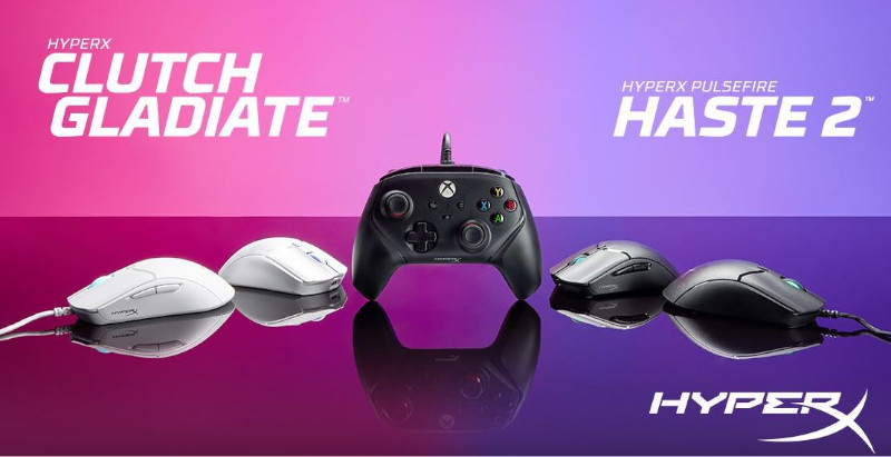 HyperX presenta el control de Xbox con cable “Clutch Gladiate” y los mouses para videojuegos “Haste 2” de próxima generación