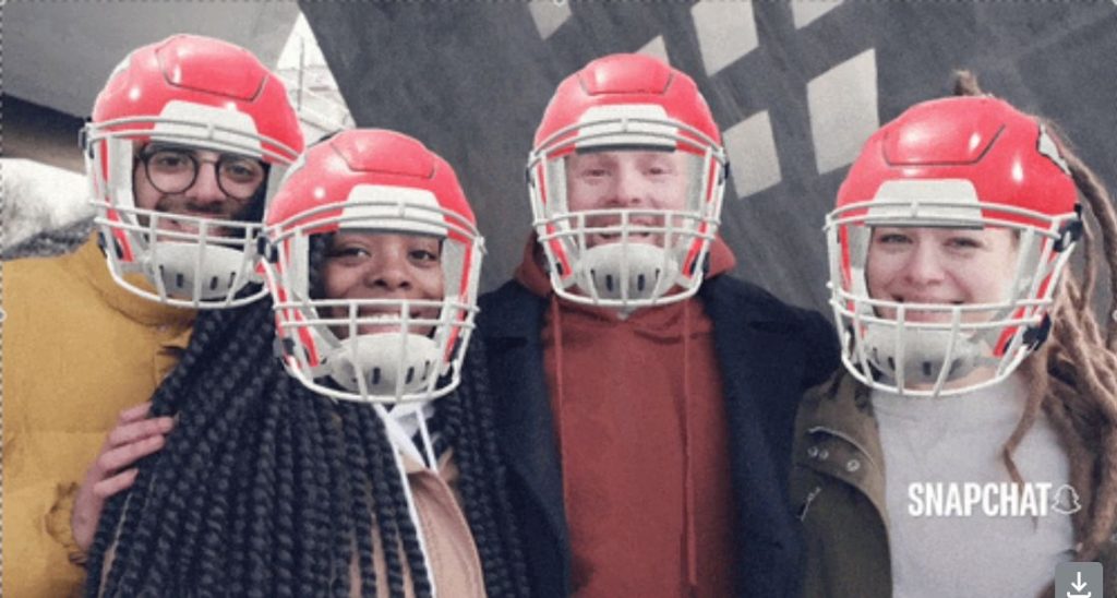 Así funciona la nueva experiencia inmersiva de Snapchat en las pantallas gigantes del Super Bowl LVIII