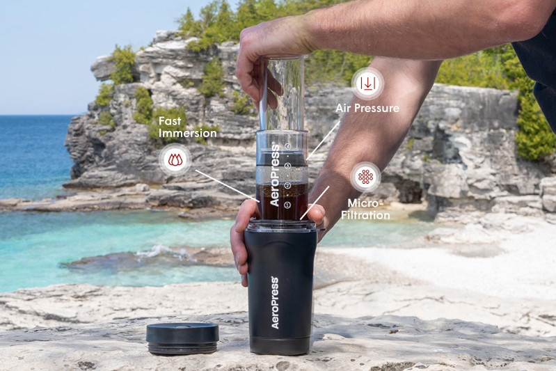 AeroPress presenta el sistema de café para viajes AeroPress Go Plus