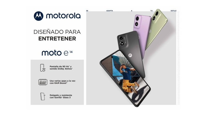 Llega el nuevo moto e14 a México: el entretenimiento a otro nivel