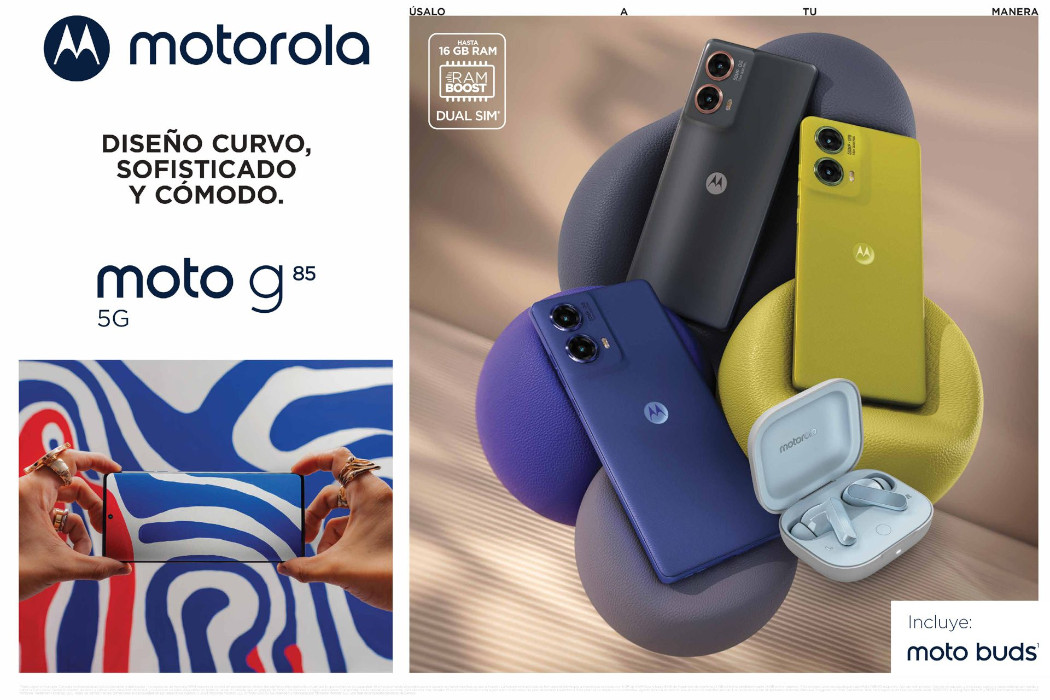 Llega el primer moto g con pantalla sin bordes: moto g85 5G ya está disponible en México