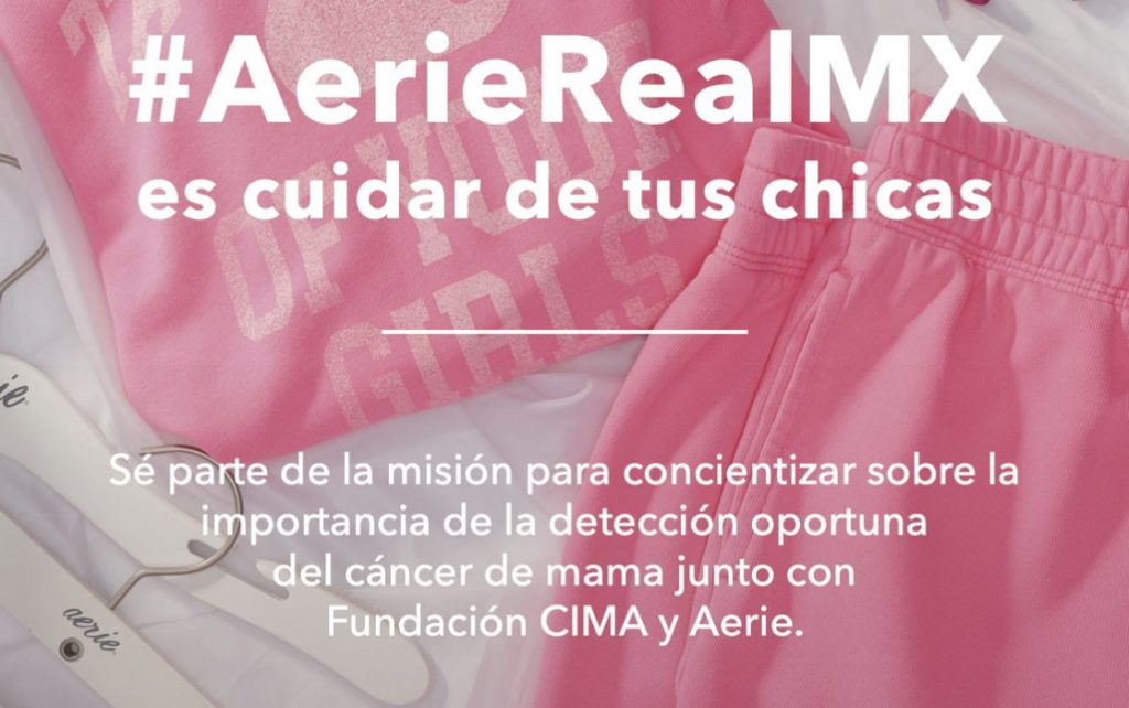 Aerie y Fundación CIMA juntos nuevamente este Octubre para concientizar sobre la importancia de la detección oportuna del cáncer de mama