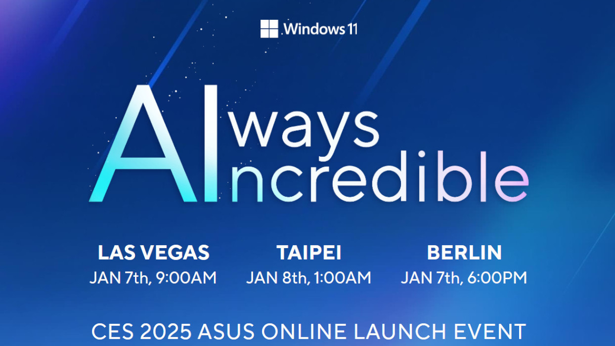 ASUS anuncia el evento virtual Always Incredible para CES 2025