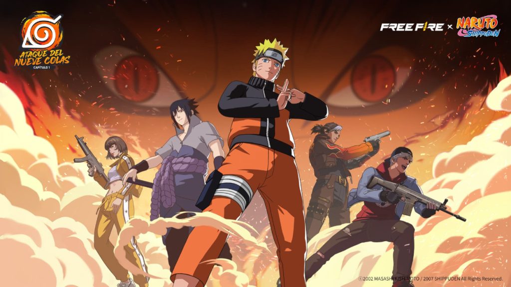 Free Fire y NARUTO SHIPPUDEN se unen para la colaboración de anime más grande en la historia del battle royale