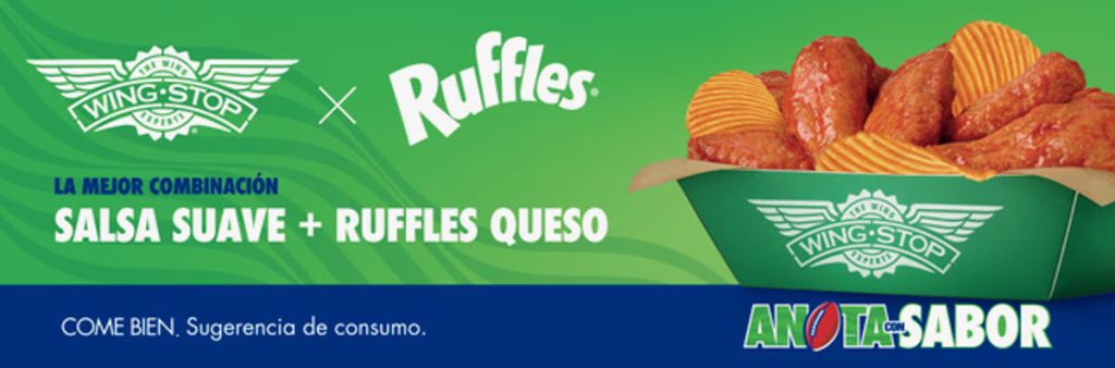 Ruffles y Wingstop crean las alitas sabor Salsa Suave + Ruffles Queso, la botana de la temporada NFL