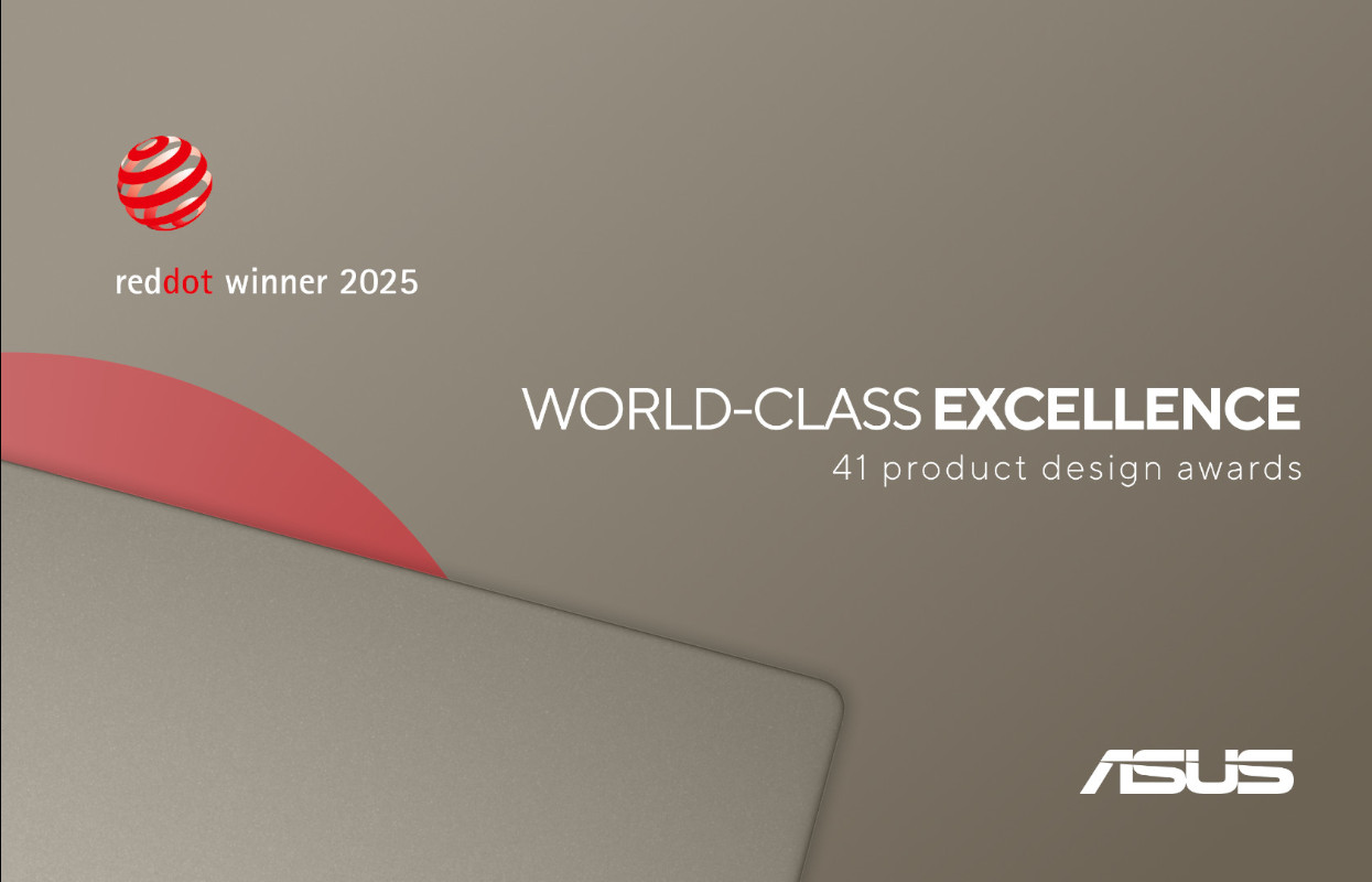ASUS gana 41 prestigiosos premios Red Dot Design Awards 2025