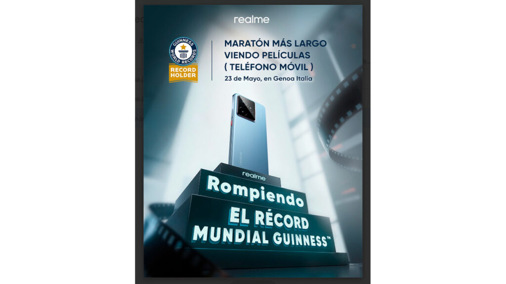 realme GT 7 rompe con éxito el Récord Mundial Guinness, viendo películas continuamente por más de 24 horas
