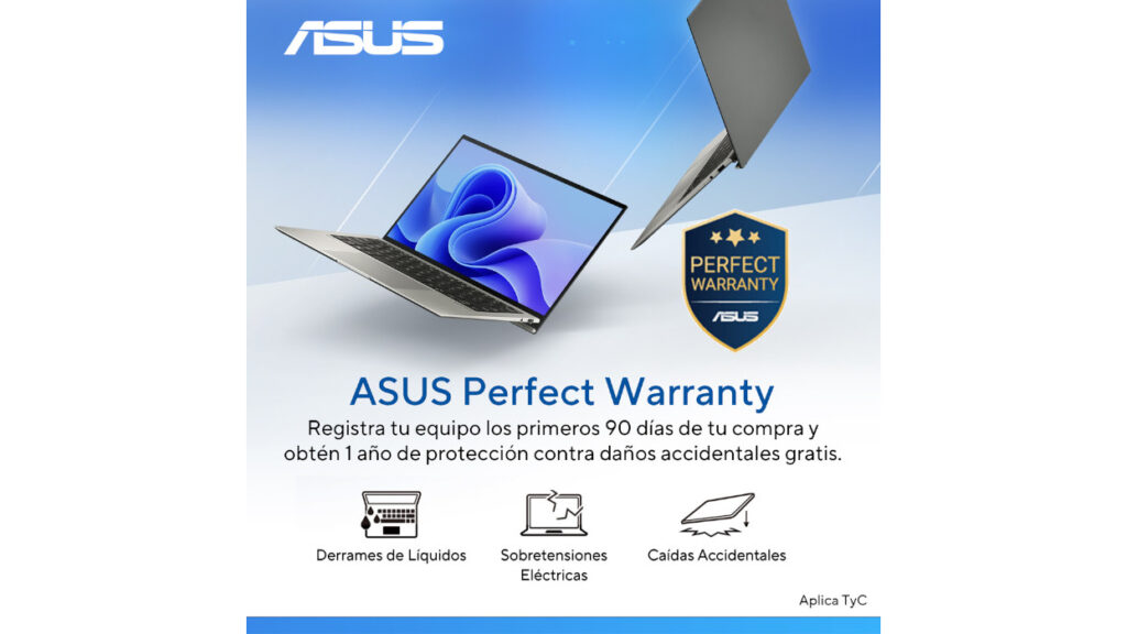 ASUS presenta Perfect Warranty en México: protección adicional gratuita para laptops