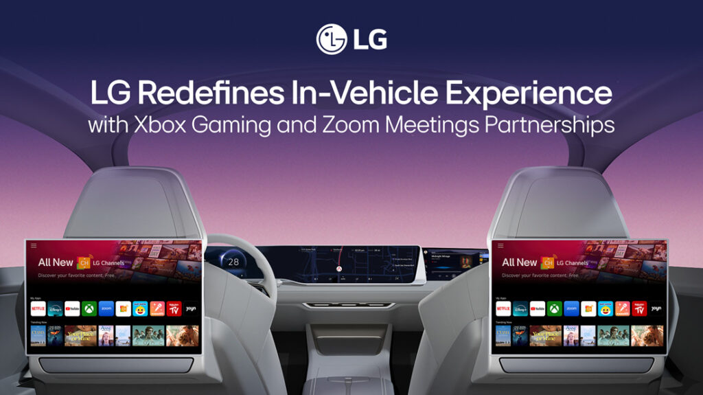 LG redefine el futuro de la movilidad al llevar Xbox Gaming y Zoom Meetings a la experiencia a bordo