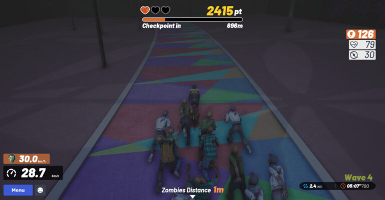 La actualización 5.3 de MyWhoosh presenta Zombie Escape