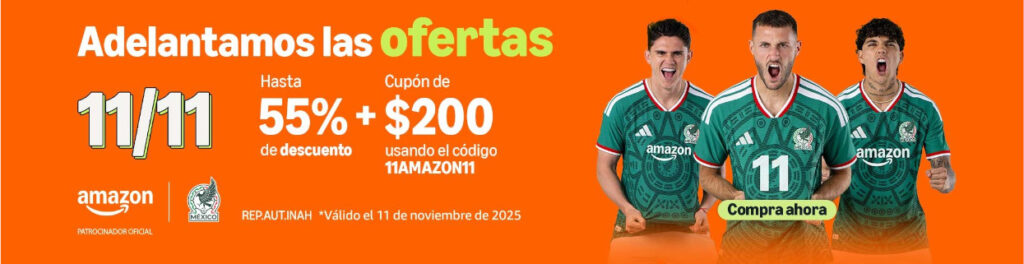 Este 11/11, adelantamos las ofertas con hasta 55% de descuento en Amazon México