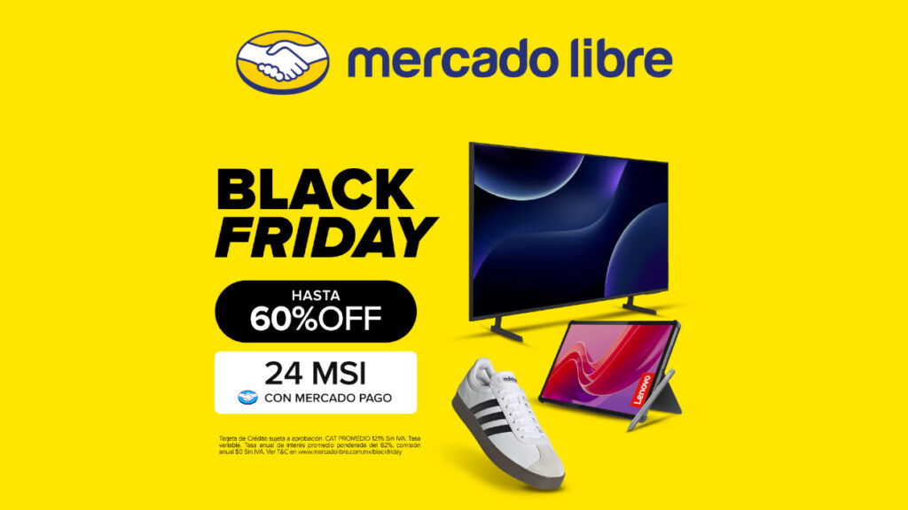 Mercado Libre activa su campaña de Black Friday con ofertas destacadas en tecnología
