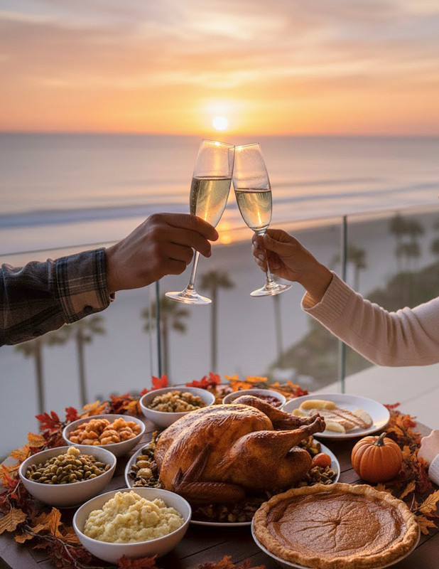 Thanksgiving, una celebración que avanza en México y donde el mar se convierte el mejor marco para agradecer