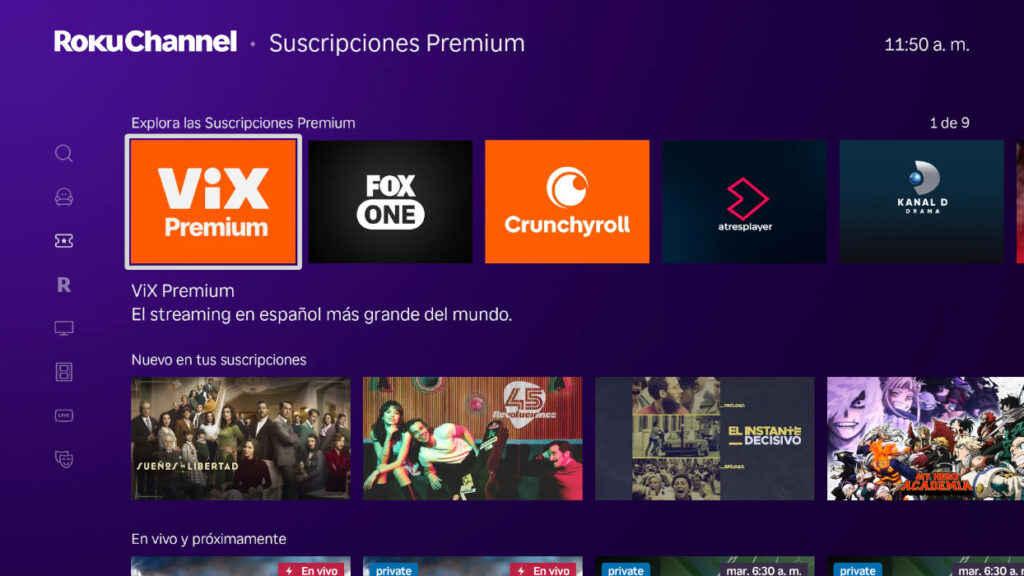 Roku lanza Suscripciones Premium en México