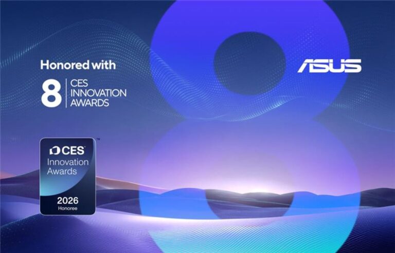 ASUS galardonada con ocho premios a la innovación CES 2026