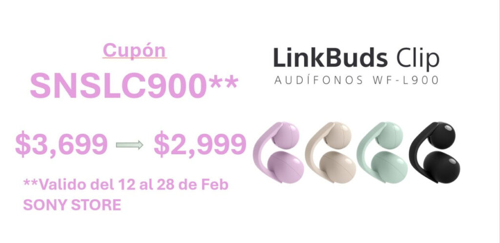 Diseño, comodidad y audio abierto: los LinkBuds Clip de Sony ya están en México