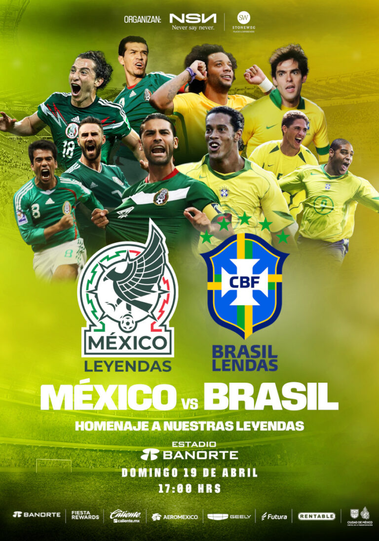 México vs Brasil: íconos del fútbol regresan al Estadio Banorte en antesala del Mundial 2026