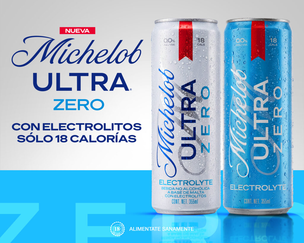 NUEVA MICHELOB ULTRA ZERO, LA PROPUESTA CON CERO ALCOHOL, ELECTROLITOS Y SÓLO 18 CALORÍAS