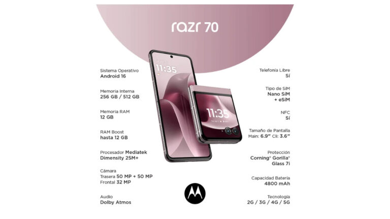 Telcel y Motorola presentan en exclusiva el nuevo razr 70 256GB