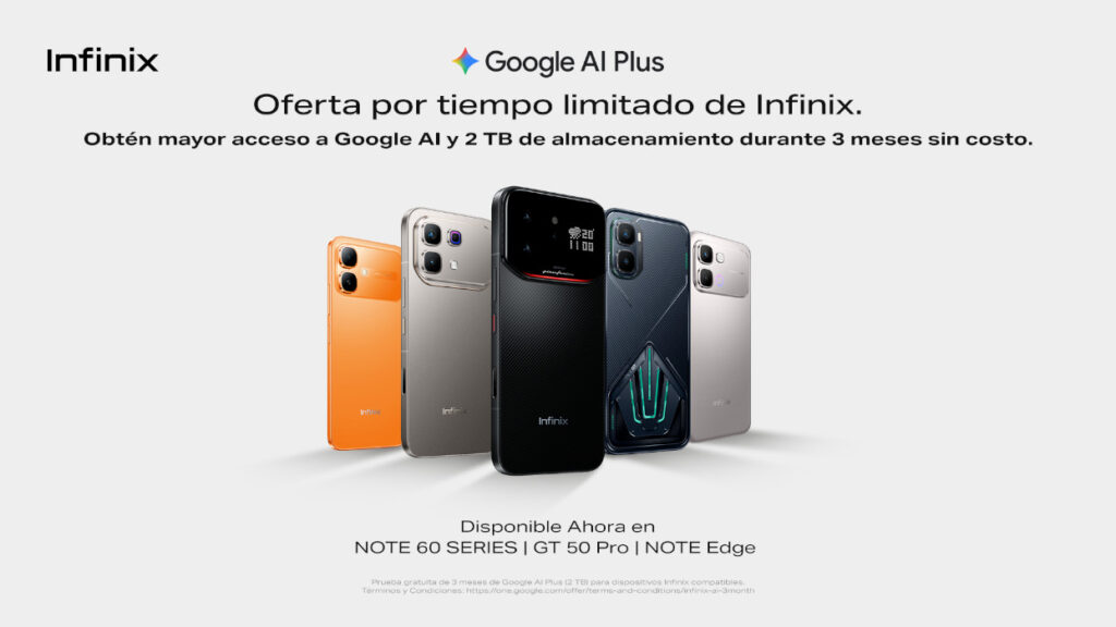 Los usuarios de Infinix ahora pueden acceder a Google AI Plus sin costo durante tres meses