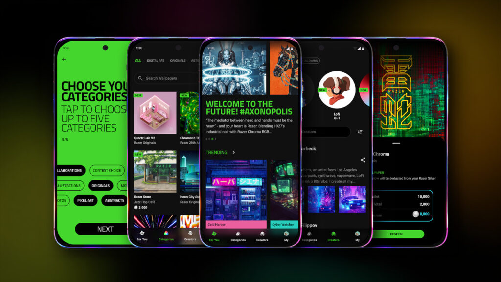 Razer Axon Wallpaper engine llega a los móviles