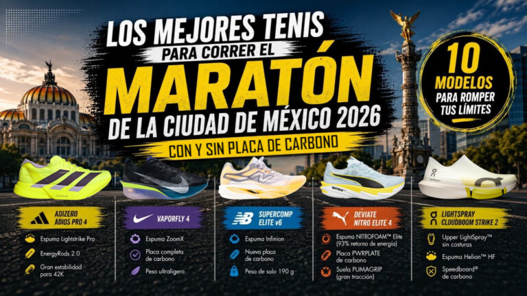 Los mejores tenis para correr el Maratón de la Ciudad de México 2026