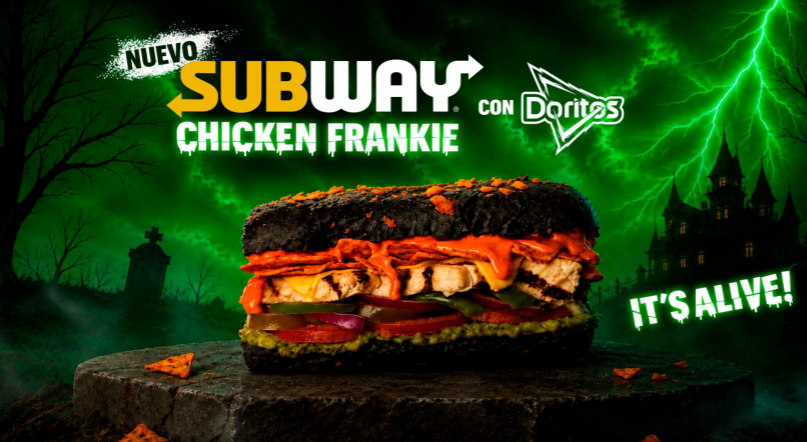 Subway y Doritos dan vida al Chicken Frankie: el Sub de pan negro que llega solo por Halloween