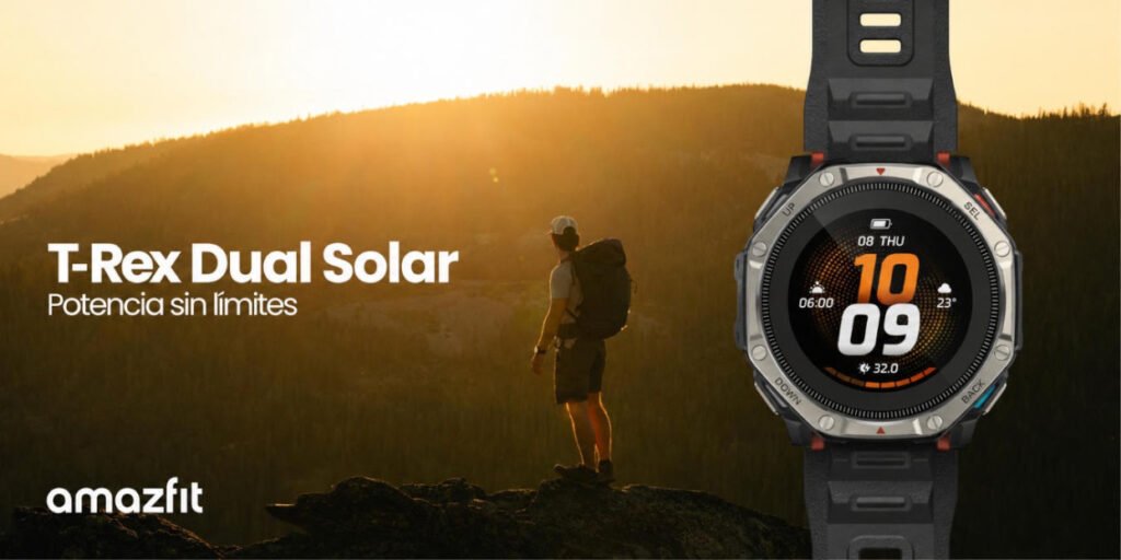 Amazfit presenta en México el nuevo T-Rex Dual Solar